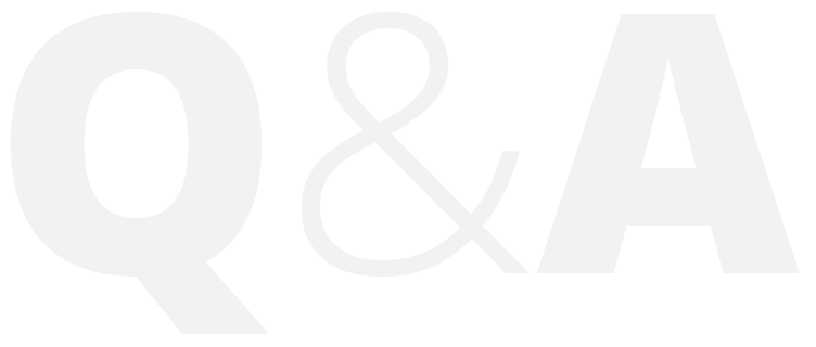 White "Q&A" text on a black background.